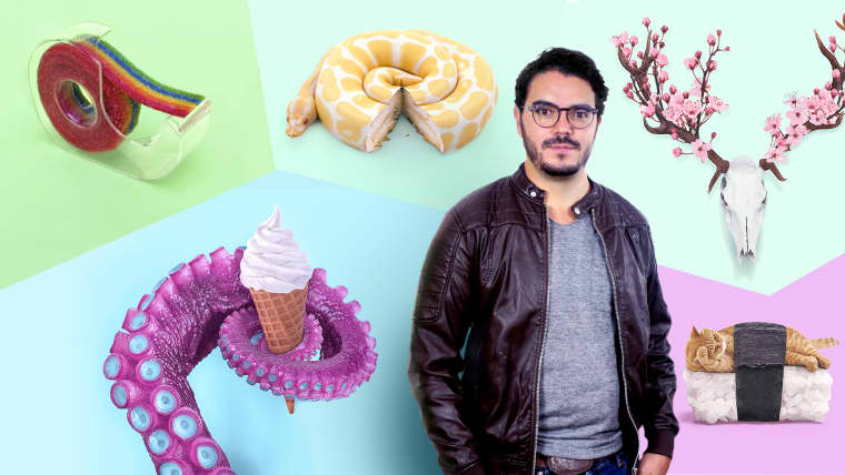 Criação de imagens Pop Art com objetos cotidianos
