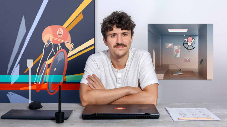 Techniques combinées d’illustration 2D et d’animation 3D