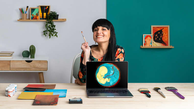 Illustration à thème social : laissez votre empreinte artistique