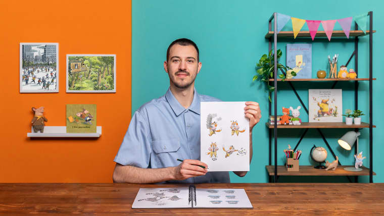 Creación de personajes para libros ilustrados con acuarelas