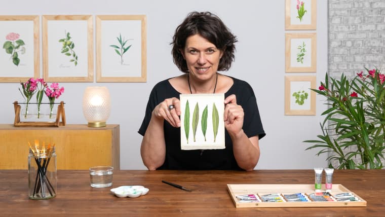 Realistische botanische Zeichnungen in Aquarell