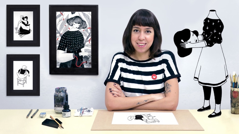 Introdução à ilustração com tinta nanquim