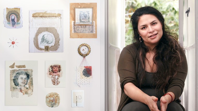 Technique de broderie expérimentale sur papier