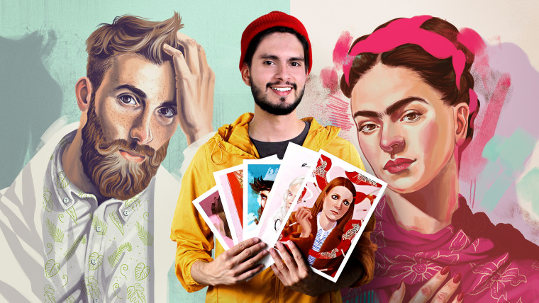 Técnicas digitales de retrato ilustrado