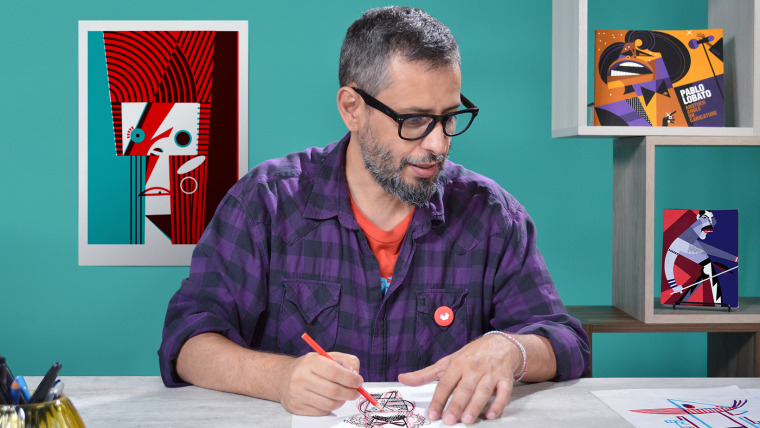 Ilustración digital con formas geométricas para principiantes