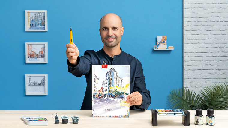 Esquisse architecturale pour illustrations urbaines