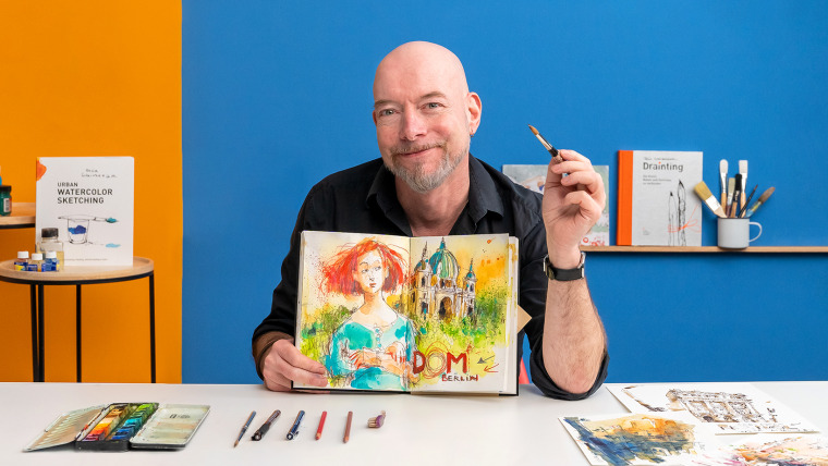 Sketching artístico em aquarela: ouse expressar suas ideias