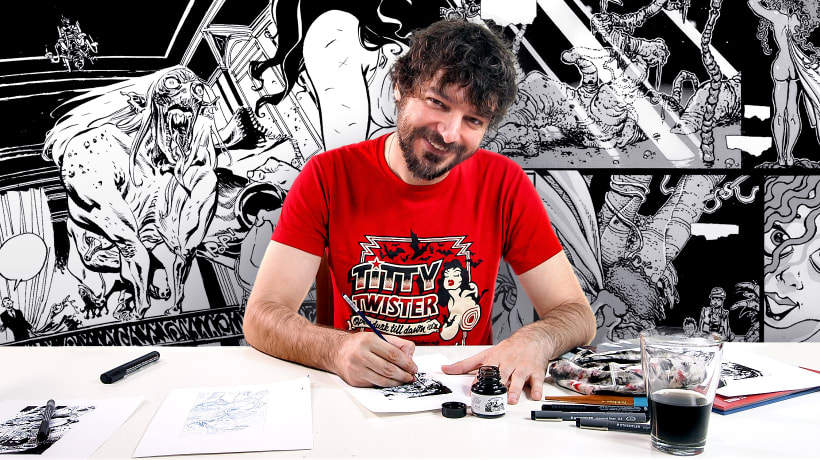 Técnicas de entintado para cómic e ilustración