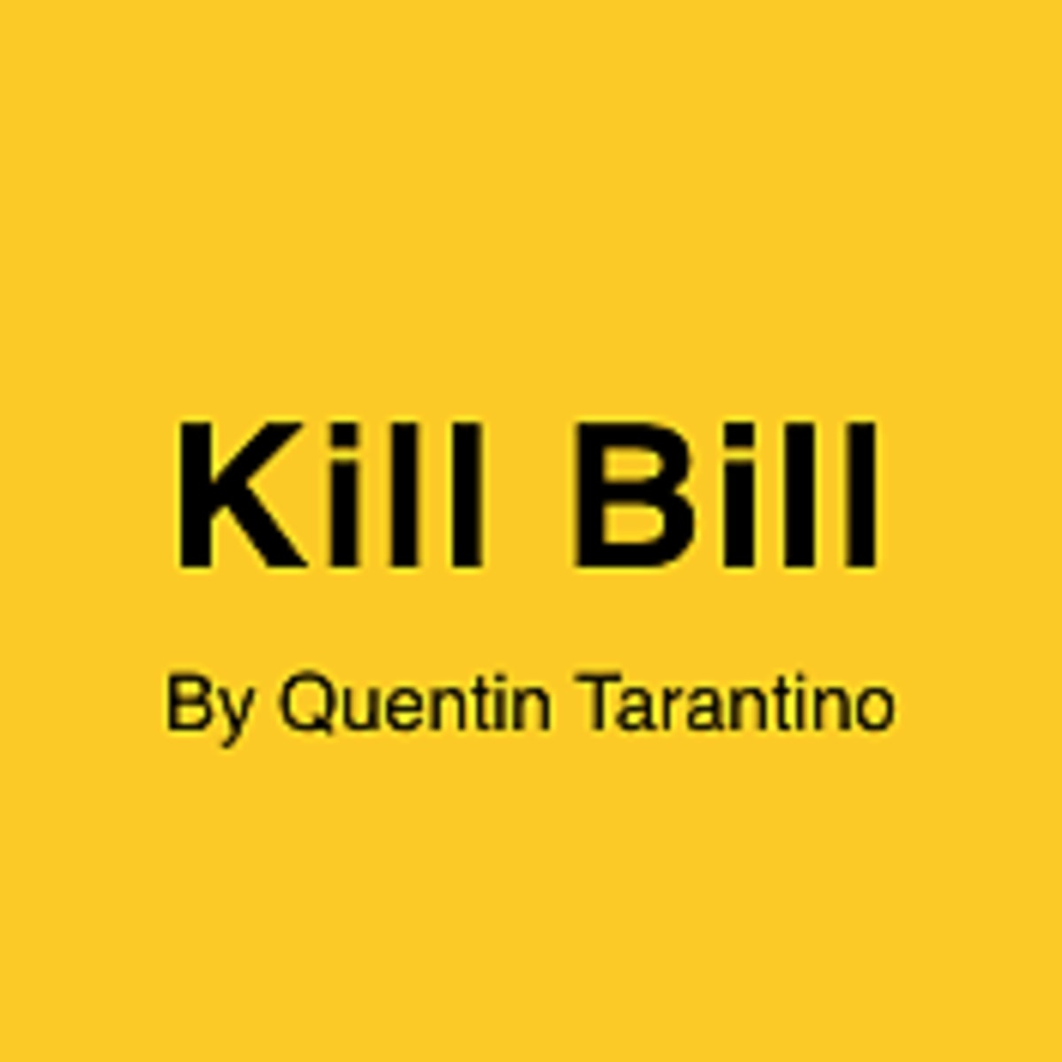  Kill Bill Minimalist  Movie Posters in CSS Domestika