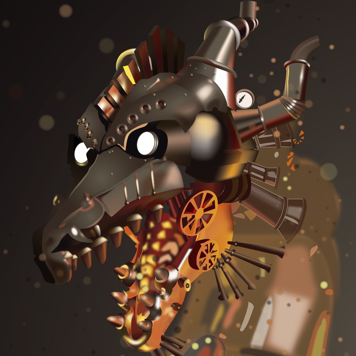 Dragon Steampunk - Vector | Domestika
