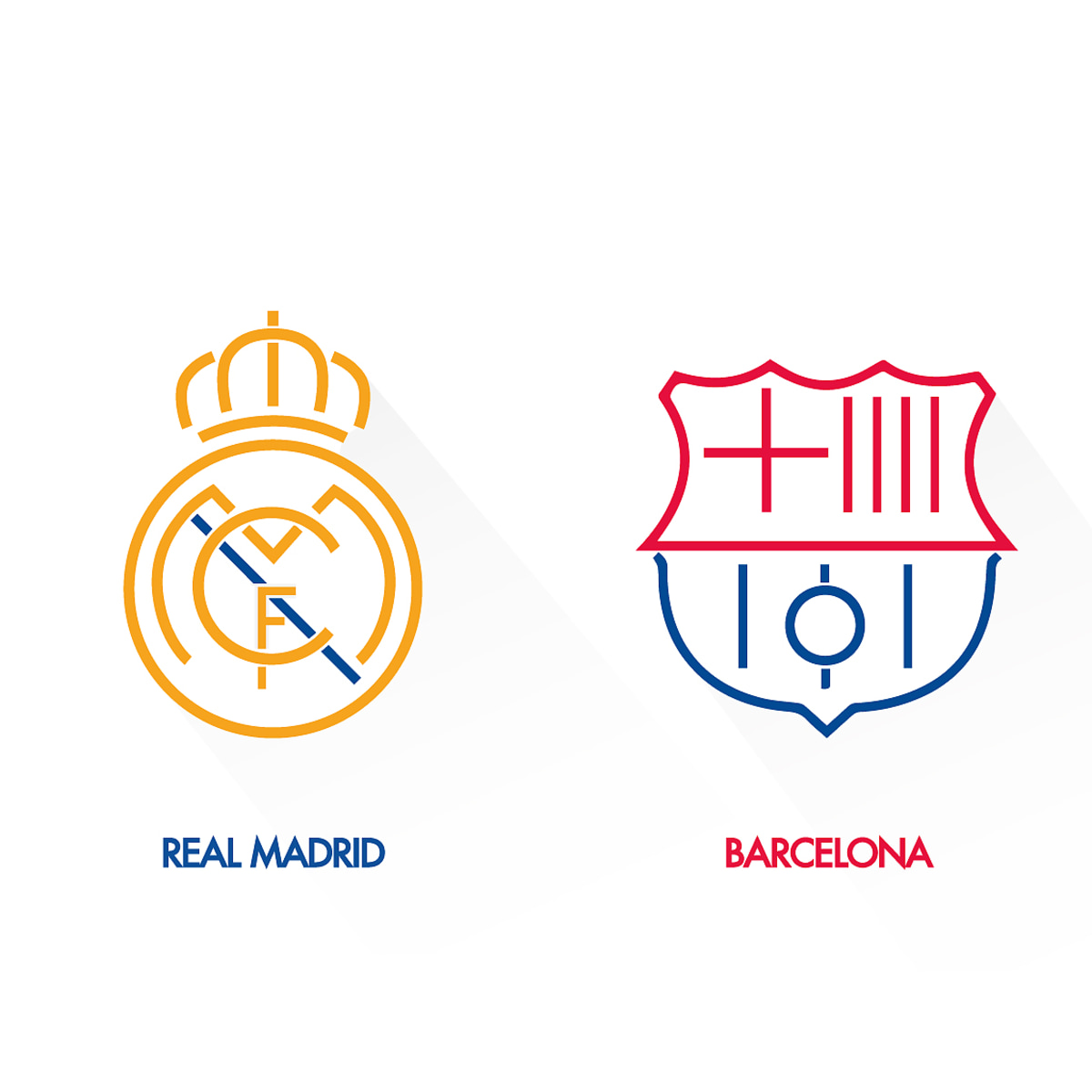 Diseno De Escudos Del Real Madrid Y El Barcelona Domestika