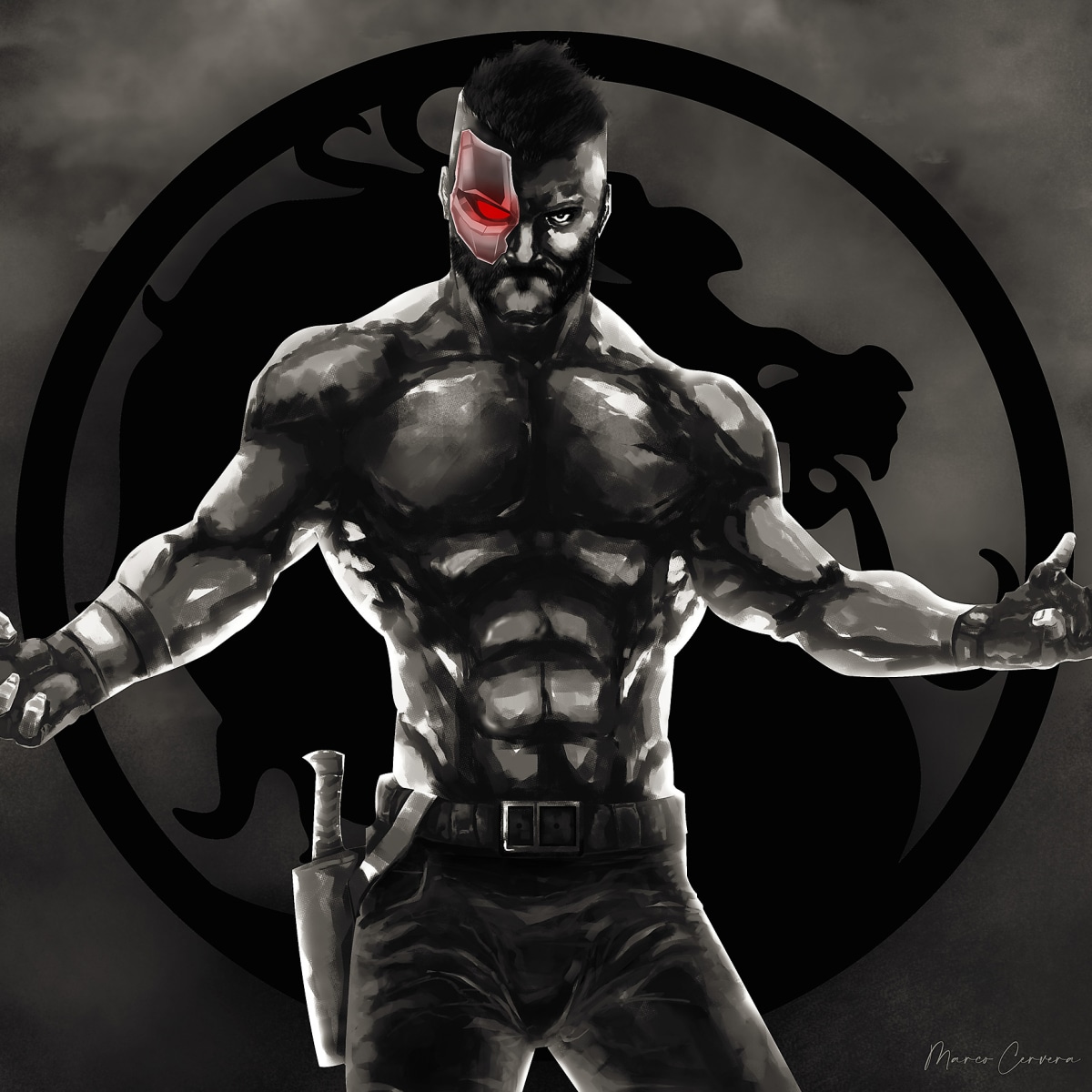 Kano Mortal Kombat Fan Art Domestika 0581