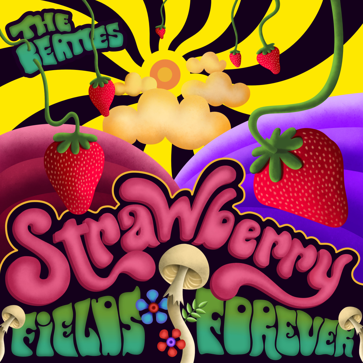 Album cover: Strawberry Fields Forever | Domestika