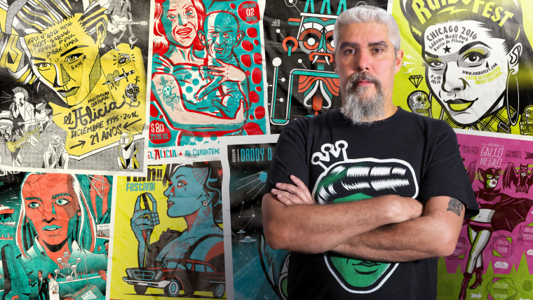 Carteles de rock ilustrados