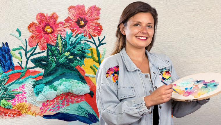 Embroidery And Watercolor Basic Techniques Katy Biele Online