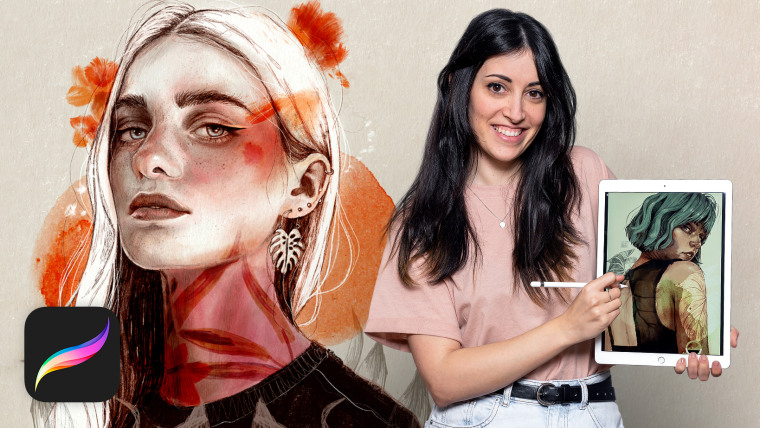 Illustrated Portraits With Procreate Elena Garnu Online Course