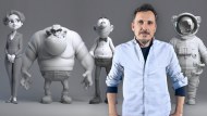 Modelagem profissional de personagens de desenho animado em 3D. Curso de 3D, e Animação por Juan Solís García