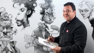 Retrato en caricatura con grafito. Un curso de Ilustración de Víctor Vélez