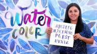 Watercolor Paint Brush Calligraphy for Beginners. Calligraphy, and Typography course by Lucía Nolasco