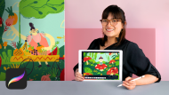 Illustration and GIF Creation on Procreate. Illustration, 3D, and Animation course by Natalia Rojas