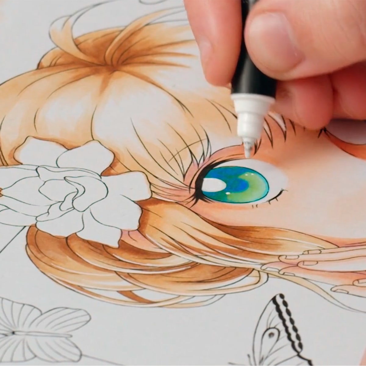Coloring Anime Eyes Tutorial, coloring anime eyes artwork transparent  background PNG clipart | HiClipart