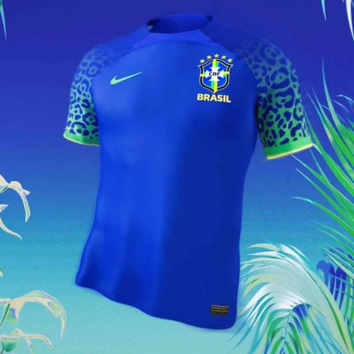 O uniforme azul da Copa de 2002 também trazia as listas do