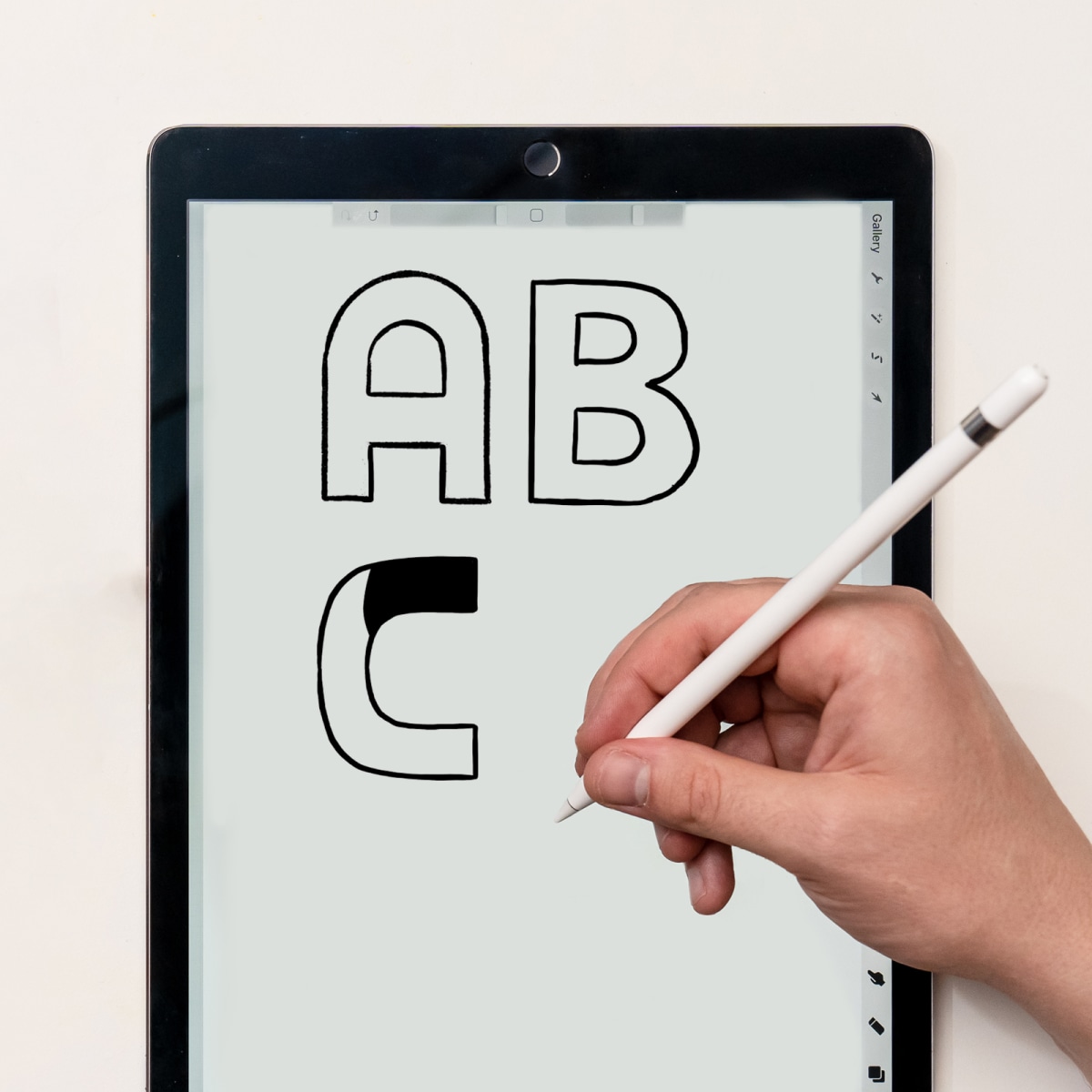 Scratch Brush - iPad Lettering