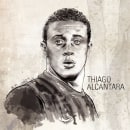 Thiago Alcántara. Ilustração tradicional projeto de Xavier Gironès - 01.07.2011