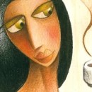 Coffee Lady. Un projet de Illustration traditionnelle de Manuel Crespo - 22.04.2012
