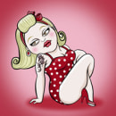 Pin Up in Red. Traditional illustration project by Sandra Romero - 07.25.2013