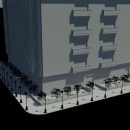 Edificio en Autocad - Mental Ray. Design, Installations, and 3D project by Francisco Luque Romano - 11.07.2013