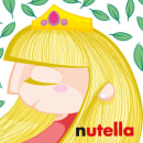 Sticker personalizado para Nutella. Design, and Traditional illustration project by Iván Villarrubia - 12.06.2013