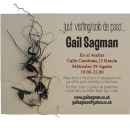 Cartel de exposicion de Gail Sagman en Barcelona. Design gráfico projeto de Juan Pacheco - 28.08.2013