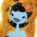 Miss Halloween. Traditional illustration, and Painting project by Eva Sanz - 10.29.2013