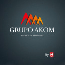 Logotipo e imagen gráfica, Grupo Akom. Br e ing e Identidade projeto de MIGUEL ANGEL PARREÑO BARRAGAN - 23.06.2014