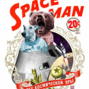 SPACE MAN / collage. Een project van Traditionele illustratie y Fotografie van Gustavo Solana - 06.07.2014