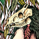 Skullflower. Un proyecto de Ilustración tradicional de Atomique Acorn - 30.09.2013