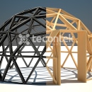 Render en 3D de un espacio interior de una cúpula. Design, 3D, Industrial Design, Interior Architecture, Interior Design, and Product Design project by Aranzazu Hurtado Ruiz - 06.12.2014