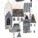 La ciudad de la Lluvia. Ilustração tradicional, Artes plásticas, e Pintura projeto de Marta Romo - 29.10.2014