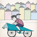Bikefriendly. Traditional illustration project by vanessa santos - 02.25.2015