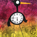 El pájaro del tiempo. Ilustração tradicional projeto de Sandrich - 13.04.2015