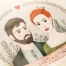Retrato Santi & Aitana. Un proyecto de Ilustración tradicional de Estíbaliz Ferrete - 23.04.2015