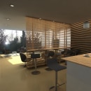 Cafeteria, bar, restaurante. Un proyecto de 3D, Diseño, creación de muebles					, Arquitectura interior y Diseño de interiores de Sandra BT - 02.05.2015