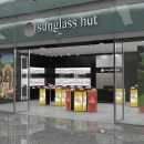 Sunglass Hut: Concurso de retail del Aeropuerto de Barcelona. Arquitetura de interiores, e Design de interiores projeto de Cristina Herrerias Moreno - 20.06.2014