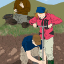 Arqueologia i arqueòlegs I (Sondeig). Un proyecto de Ilustración tradicional de Mery - 25.08.2014