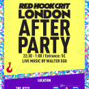 Red Hook Crit London No.1 - After Party Poster. Design, Art Direction, Graphic Design, T, and pograph project by Armand Paul Quiroz - 10.21.2015