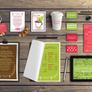 Lazy Rhubarb Coffee Shop & Deli. Direção de arte, Br, ing e Identidade, e Design gráfico projeto de Jessica Jacob - 26.11.2015
