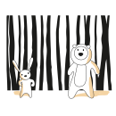 El conejo y el león | Cuento ilustrado. Un proyecto de Ilustración tradicional de Rubén del Río Tricio - 13.01.2016