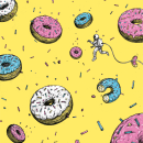 Donuts Odyssey. Ilustração tradicional projeto de Lorenzo Pierro - 19.12.2015