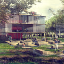 Centro Cultural - Fry Bentos. 3D, e Arquitetura projeto de Natalia Alvarez - 30.06.2014